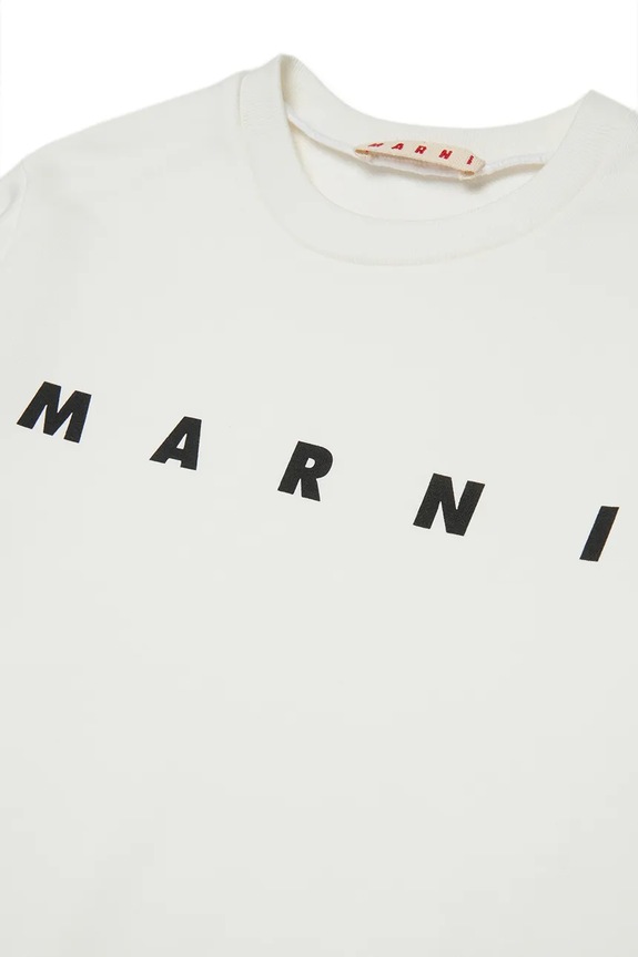 Marni gyerek melegítőfelső pamutból MS340U SWEAT-SHIRT bézs M01612