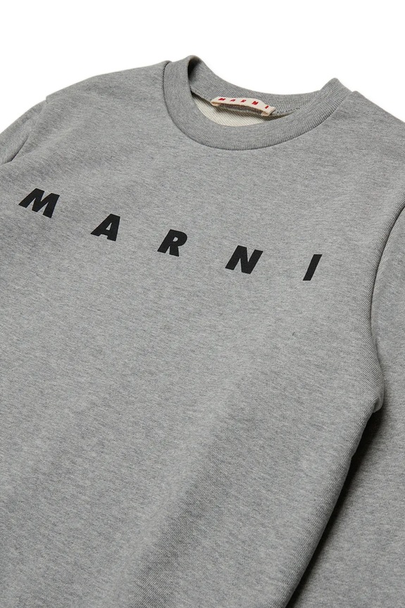 Fiú Marni gyerek melegítőfelső pamutból MS340U SWEAT-SHIRT M01612 szürke