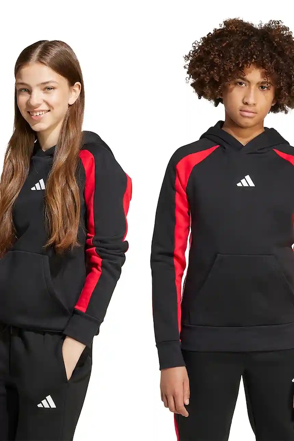 Otroški pulover adidas S kapuco črna JW2491