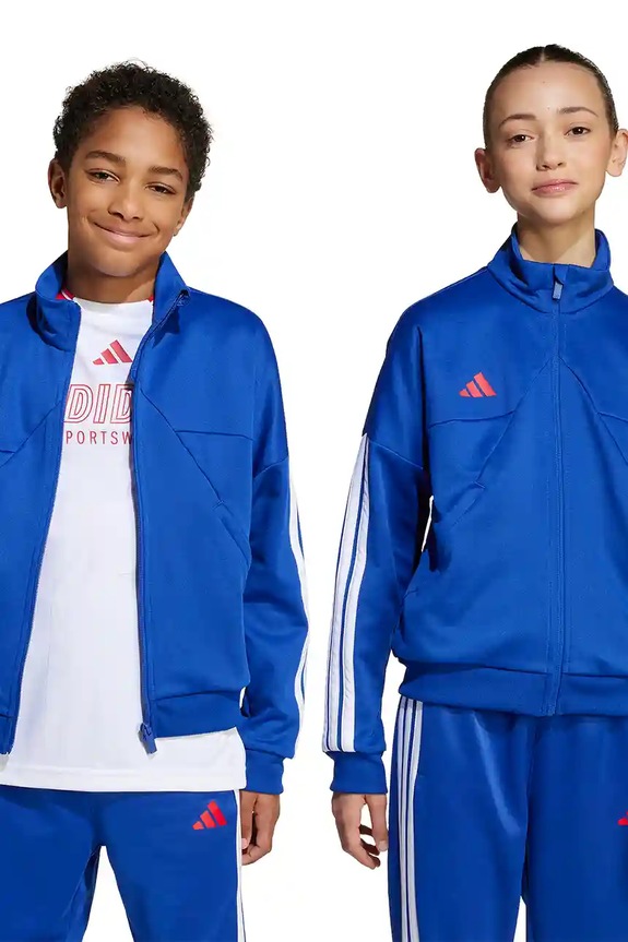 Detská mikina adidas bez kapucne modrá JW5085