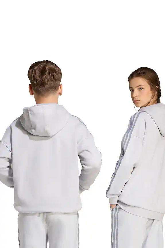Otroški bombažen pulover adidas Originals JW7725 siva