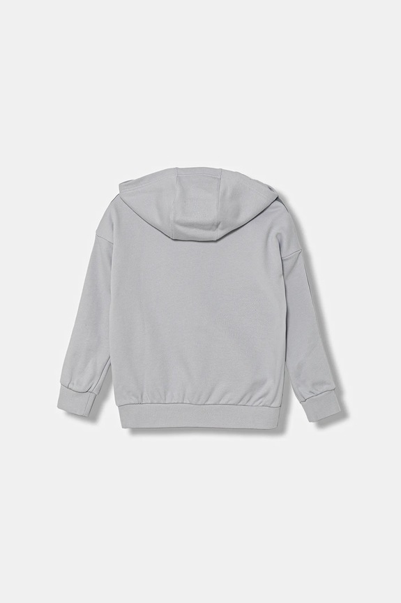Deklice Otroški bombažen pulover adidas Originals JW7725 siva