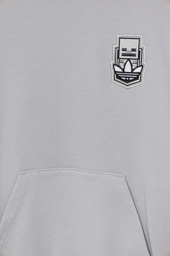 Otroški bombažen pulover adidas Originals siva JW7725