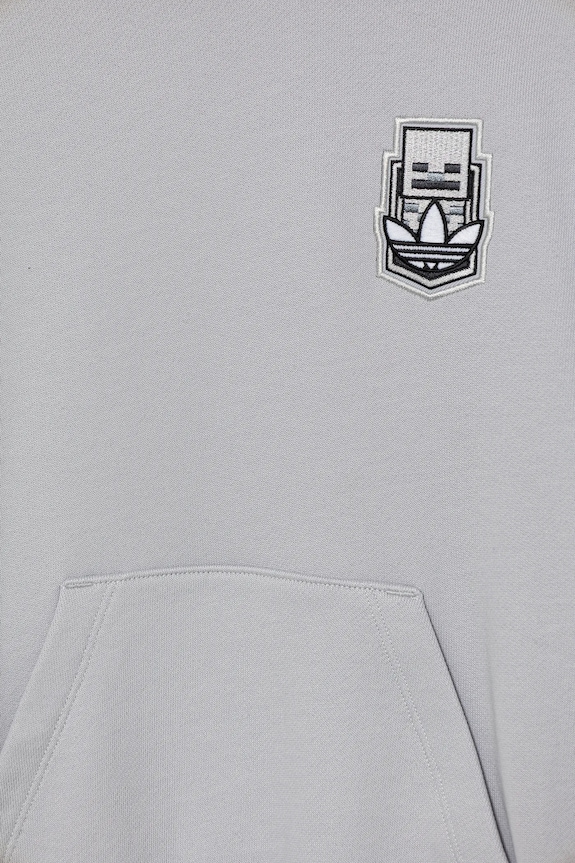 Otroški bombažen pulover adidas Originals siva JW7725