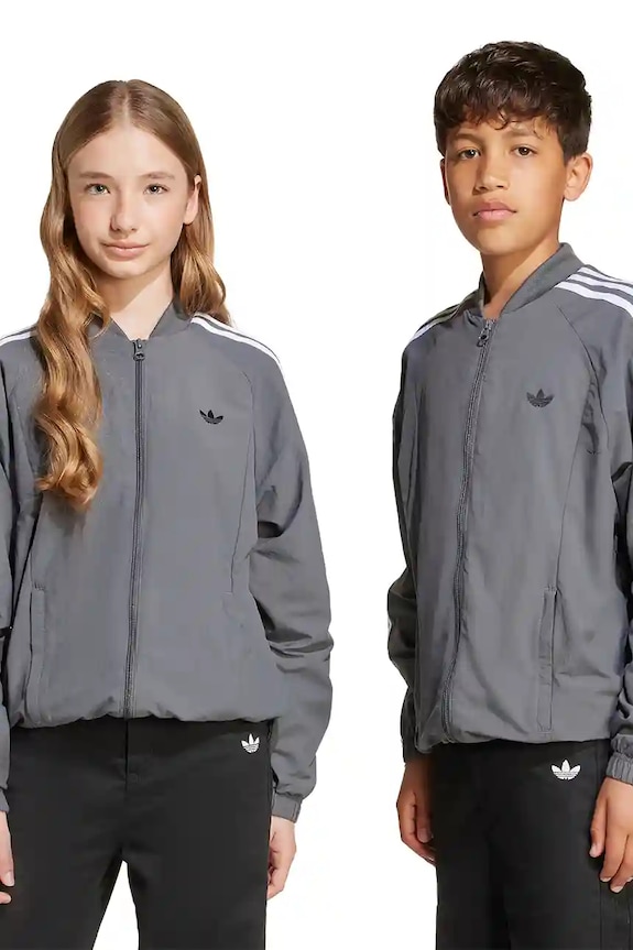 adidas Originals bluză copii cu modele gri JX3882