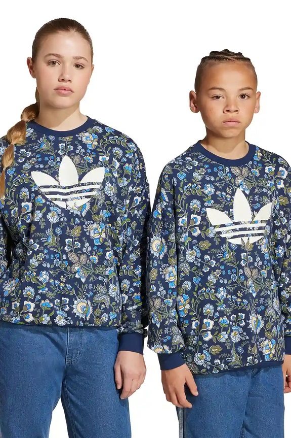 adidas Originals bluza dziecięca wzorzyste granatowy JX6316