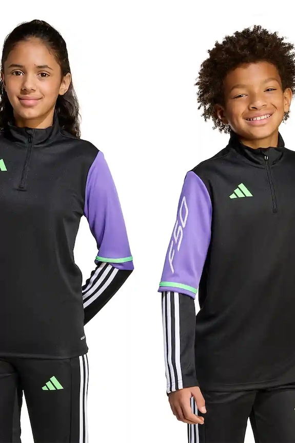 Detská mikina adidas Performance nášivka čierna JY5965