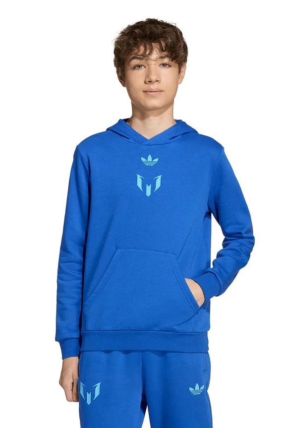 Detská mikina adidas Performance MESSI s kapucňou modrá JY9542