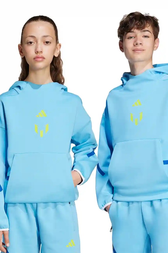Detská mikina adidas Performance MESSI s kapucňou modrá KB2136