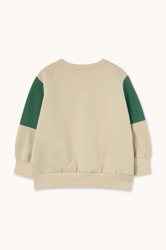 Dječaci Dječja pamučna dukserica Tinycottons TINY COLOR BLOCK SWEATSHIRT AW25.274 bež