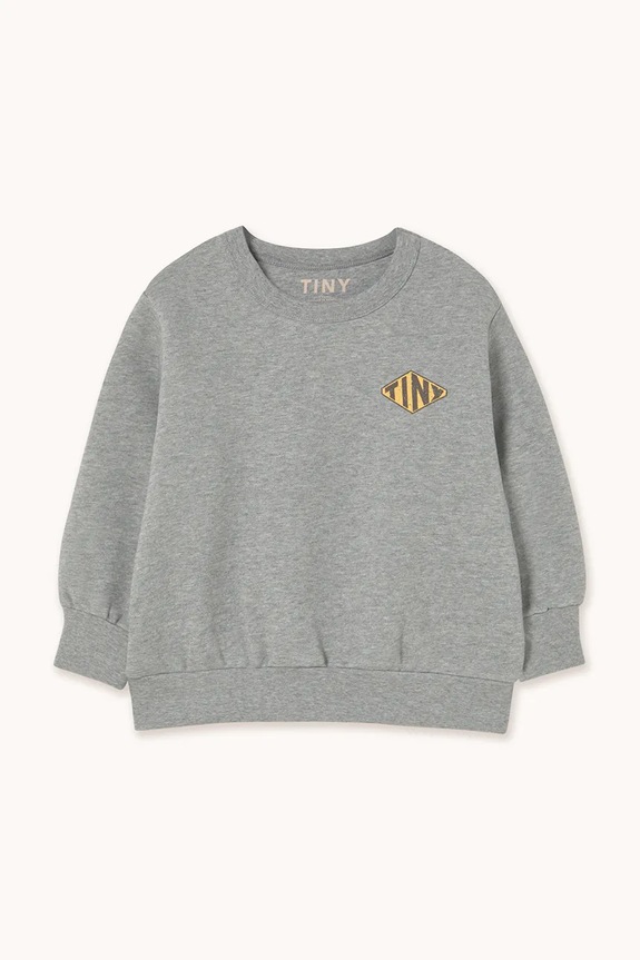 Παιδική βαμβακερή μπλούζα Tinycottons DIAMOND TINY GRAPHIC SWEATSHIRT AW25.297 γκρί AW25