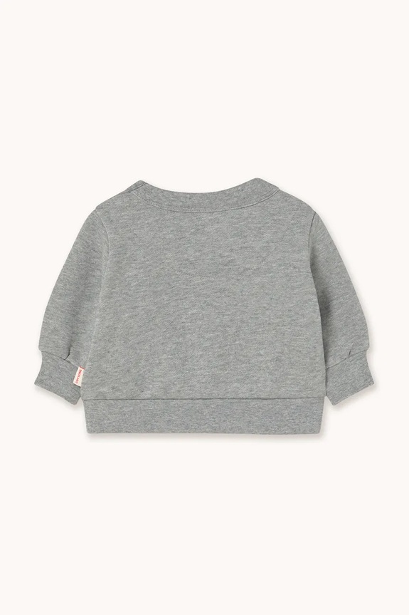 Bavlnená mikina pre bábätká Tinycottons CHERRY GRAPHIC BABY SWEATSHIRT AW25.302 sivá AW25