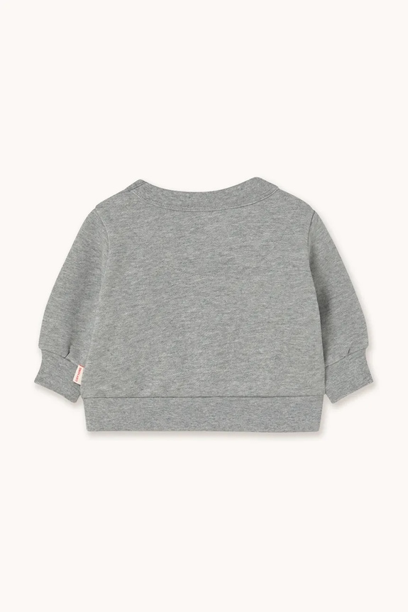 Bavlnená mikina pre bábätká Tinycottons CHERRY GRAPHIC BABY SWEATSHIRT AW25.302 sivá AW25