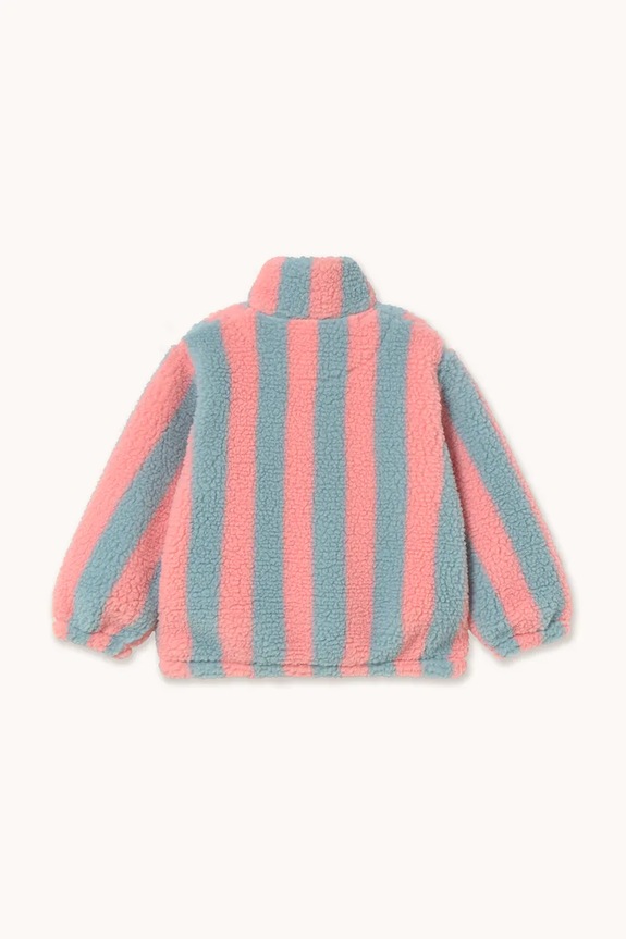 Chłopiec Tinycottons bluza dziecięca STRIPES SHERPA SWEATSHIRT AW25.372 niebieski