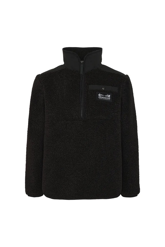 Mikina Didriksons EXA KIDS HALF Z 505638.9BYA čierna AW25