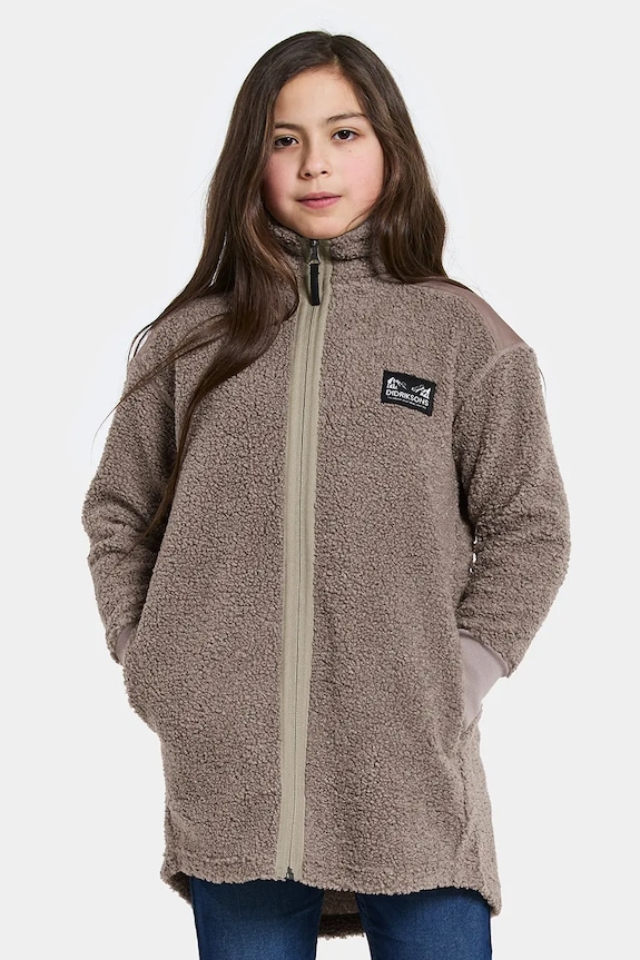Дитяча кофта Didriksons AMPERE KIDS FZ L без капюшона коричневий 505678.9BYA