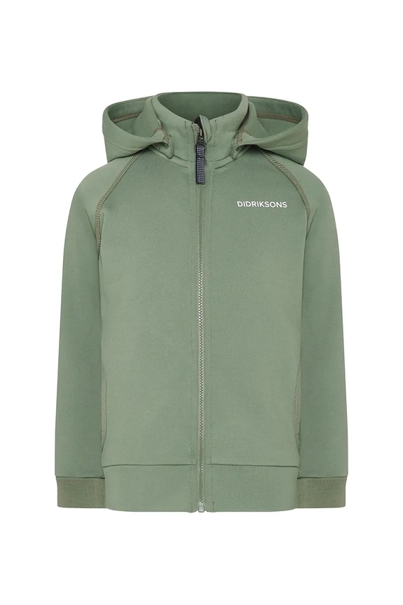 Mikina Didriksons SILJAN KIDS FZ 505900.9BYA zelená AW25