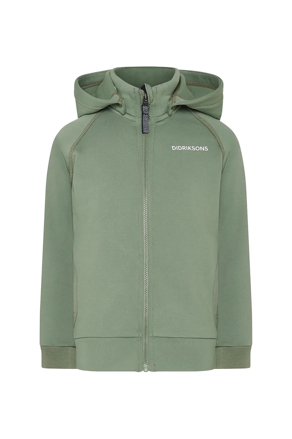 Mikina Didriksons SILJAN KIDS FZ 505900.9BYA zelená AW25