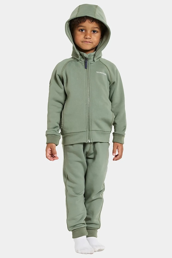 Mikina Didriksons SILJAN KIDS FZ zelená 505900.9BYA