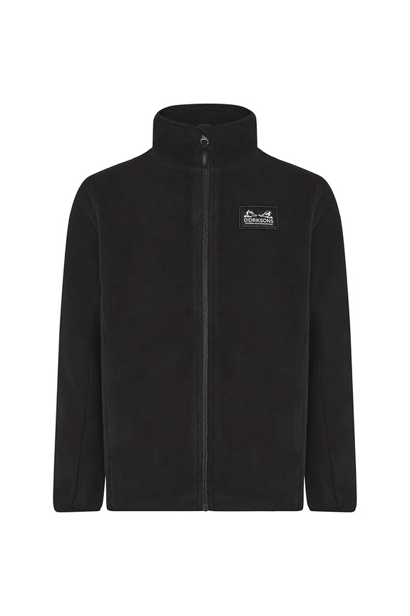Кофта Didriksons MALAKIT KIDS FZ без капюшона чёрный 505988.9BYA