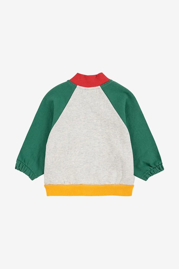 Chłopiec Bobo Choses bluza bawełniana niemowlęca Tic Tac Toe 225AB061 szary