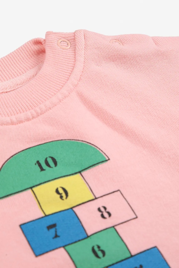 Chłopiec Bobo Choses bluza bawełniana niemowlęca Hopscotch 225AB118 różowy