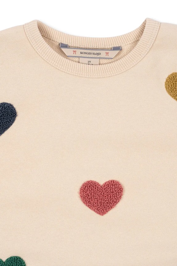 Konges Sløjd bluza dziecięca LOU TERRY SWEAT SHIRT OCS beżowy KS103871.9BYA