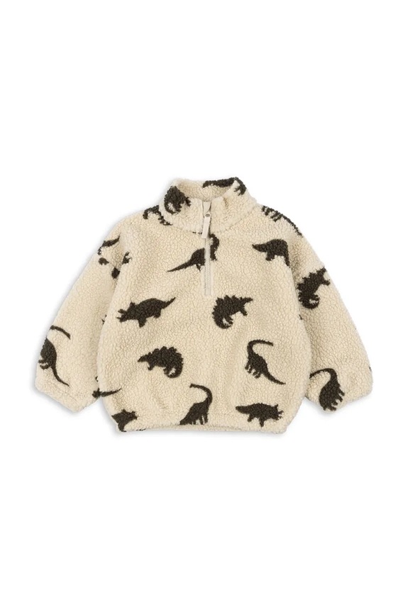Konges Sløjd bluza polarowa dziecięca JODY TEDDY HALF ZIP GRS pozostałe beżowy KS104067.9BYA