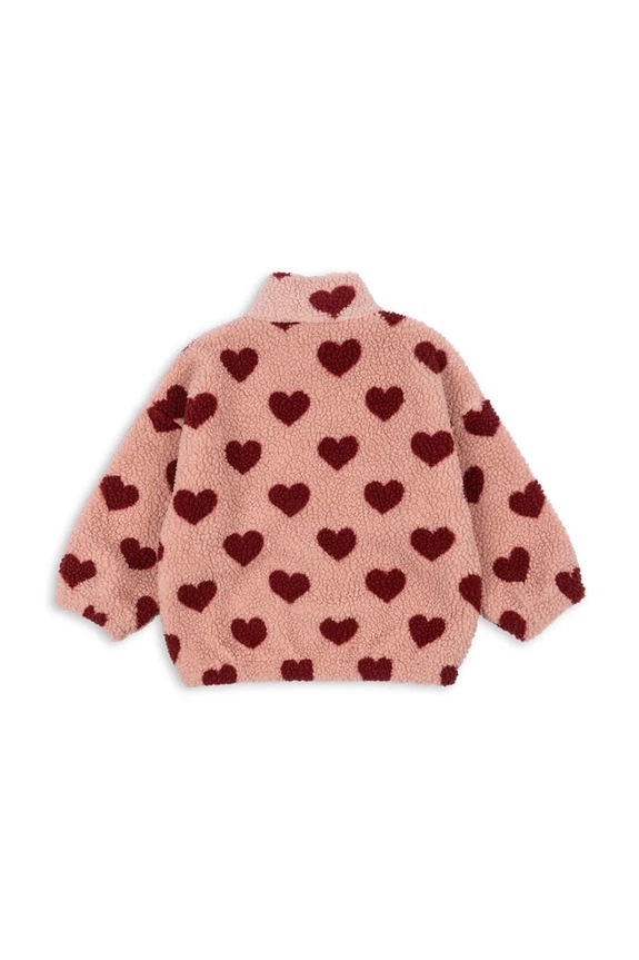 Konges Sløjd bluza polarowa dziecięca JODY TEDDY HALF ZIP GRS KS104067.9BYA różowy AW25
