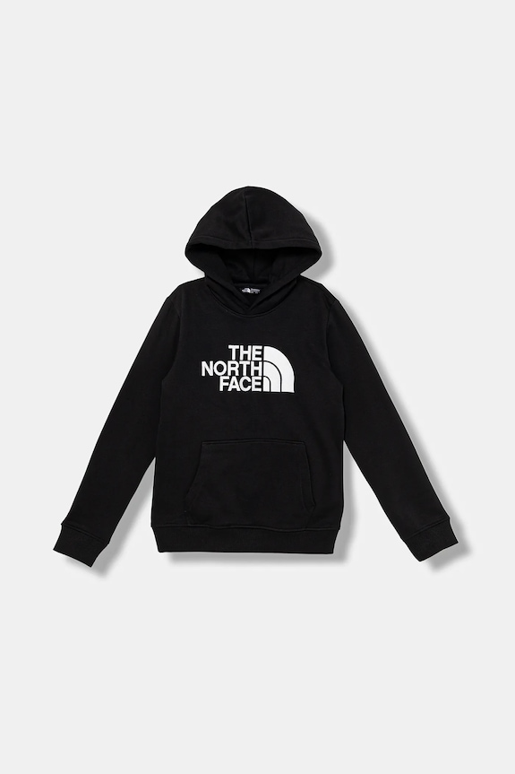 Dětská mikina The North Face TEEN DREW PEAK PULLOVER HOODIE s kapucí černá NF0A8EHHJK31
