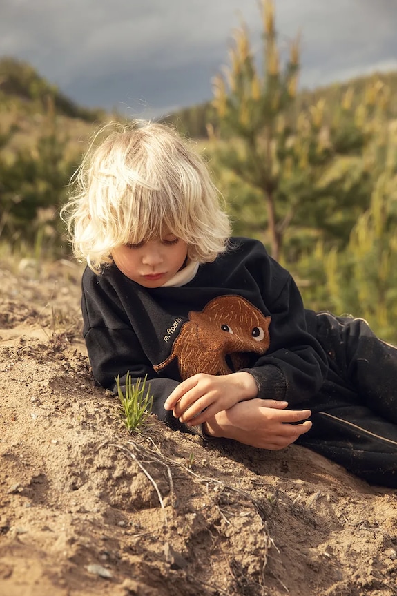 Mini Rodini hanorac de bumbac pentru copii Mammoth 25720147