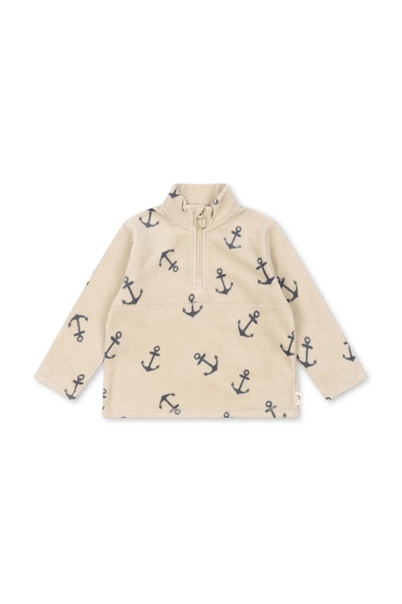 Konges Sløjd gyerek felső TAVI FLEECE SWEATSHIRT GRS KS103542.9BYA bézs AW25