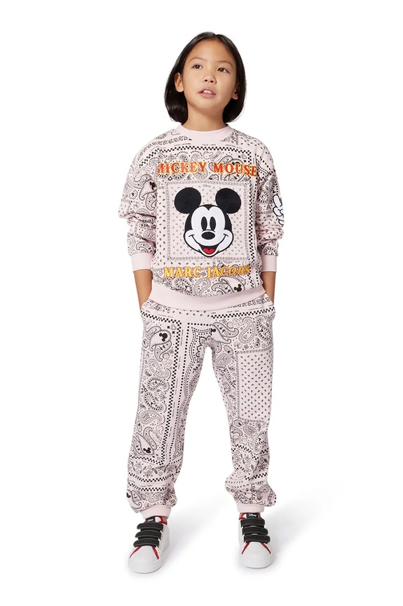 Marc Jacobs hanorac de bumbac pentru copii print roz W60575.114.150