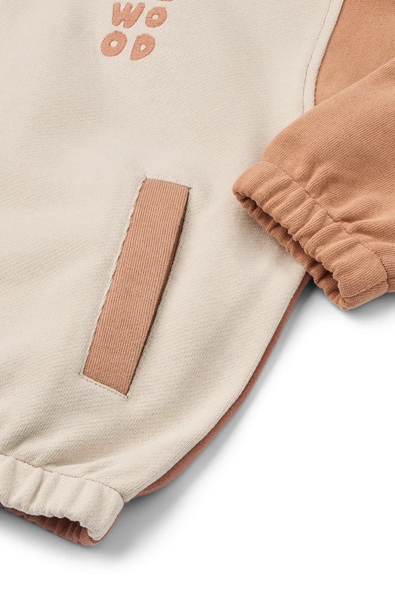 Liewood bluza bawełniana dziecięca Cassius Zip-up Sweatshirt pomarańczowy LW20080.9BYA