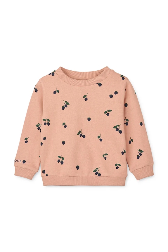 Liewood hanorac de bumbac pentru copii Thora Printed Sweatshirt LW20357.9BYA portocaliu AW25