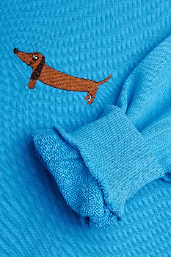 Mini Rodini gyerek melegítőfelső pamutból Dog 11000311 kék