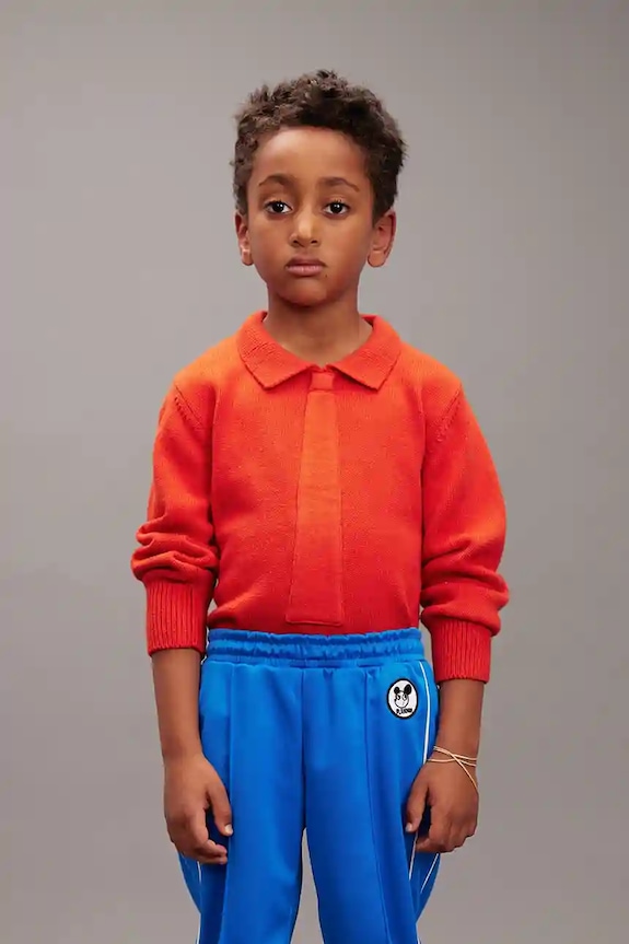 Παιδικό πουλόβερ με προσθήκη μαλλιού Mini Rodini μεσαίου πάχους κόκκινο 25720125