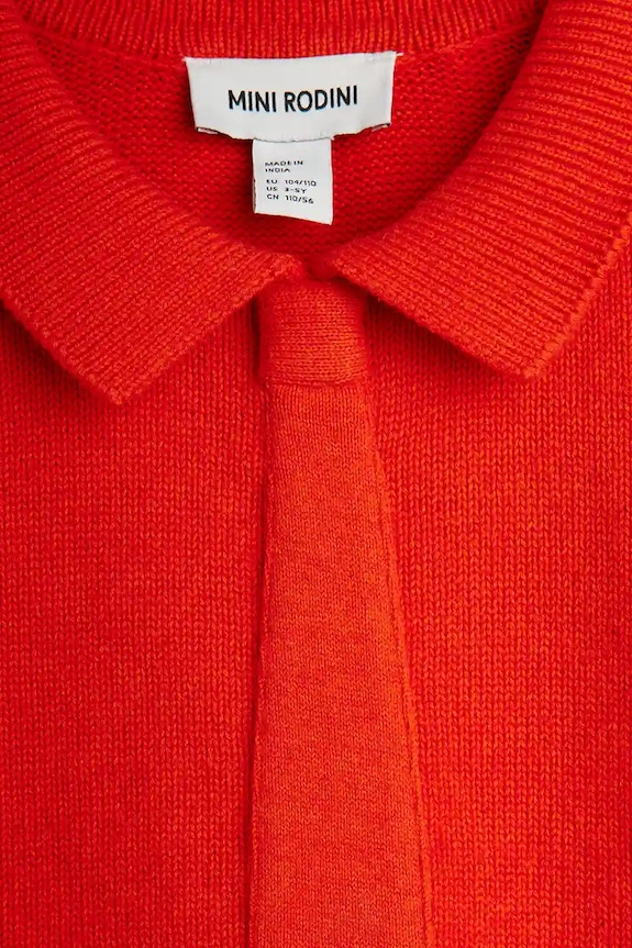 Dječji pulover s dodatkom vune Mini Rodini crvena 25720125