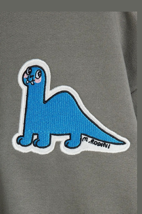Chlapec Detská bavlnená mikina Mini Rodini Dino 25720130 zelená