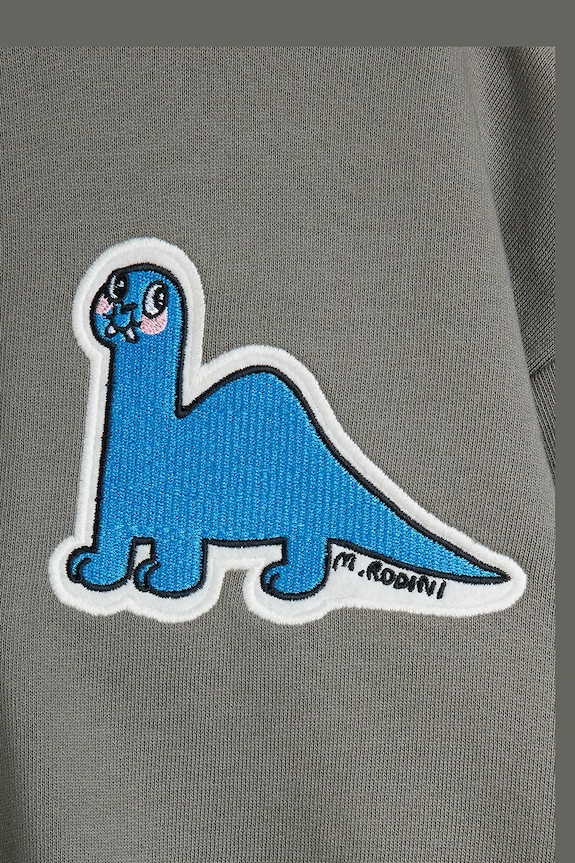 Chlapec Detská bavlnená mikina Mini Rodini Dino 25720130 zelená