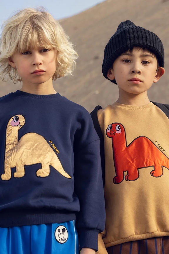 Mini Rodini hanorac de bumbac pentru copii Dino 25720133
