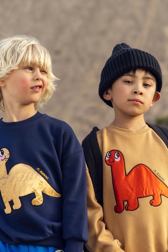 Mini Rodini hanorac de bumbac pentru copii Dino 25720133