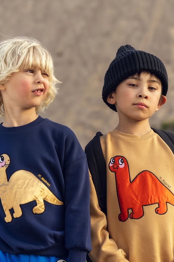 Mini Rodini hanorac de bumbac pentru copii Dino 25720133