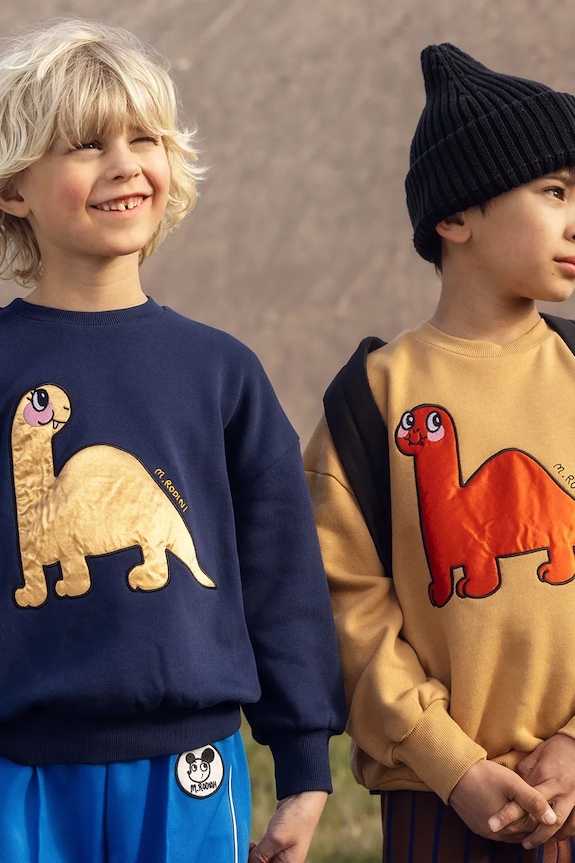 Mini Rodini hanorac de bumbac pentru copii Dino 25720133