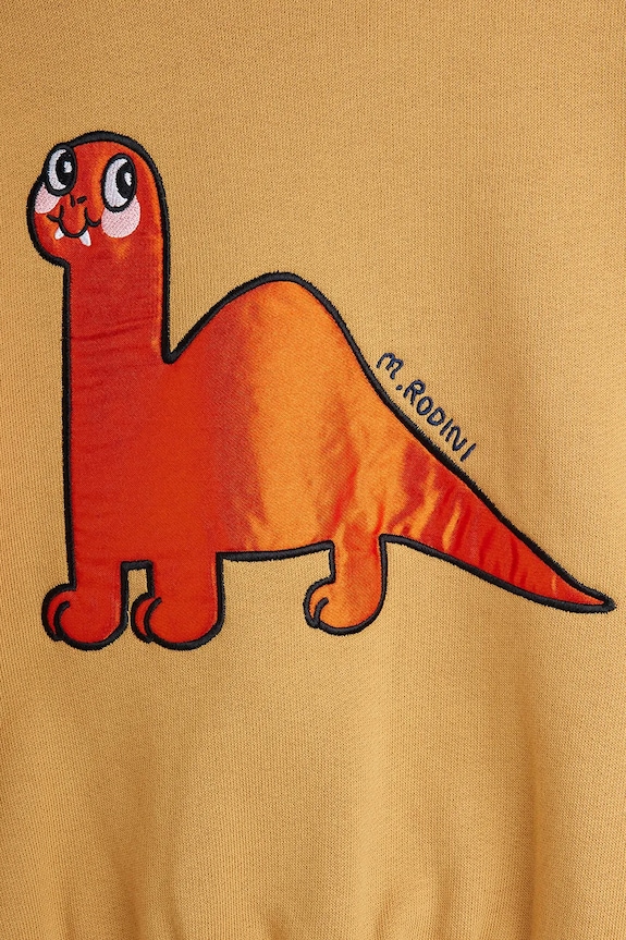 Mini Rodini hanorac de bumbac pentru copii Dino portocaliu 25720133
