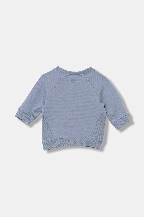 Pamučna dukserica za bebe United Colors of Benetton 3ITEA106H.W.seasonal plava AW25