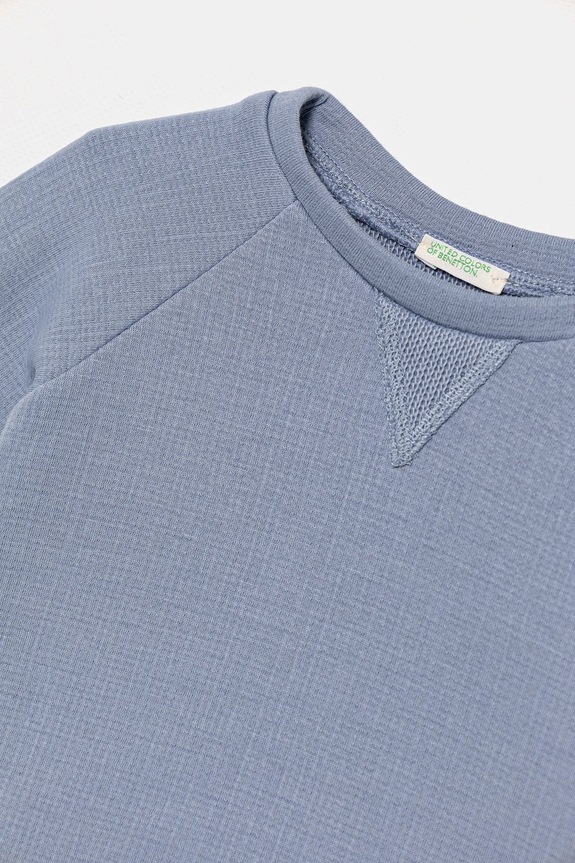 Dječaci Pamučna dukserica za bebe United Colors of Benetton 3ITEA106H.W.seasonal plava