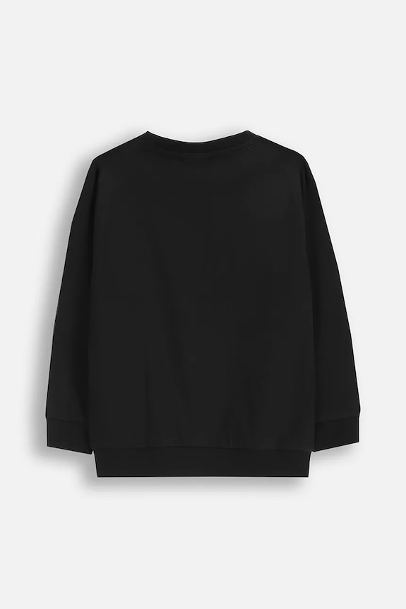 Detská bavlnená mikina Coccodrillo ZC5143103XBK čierna AW25