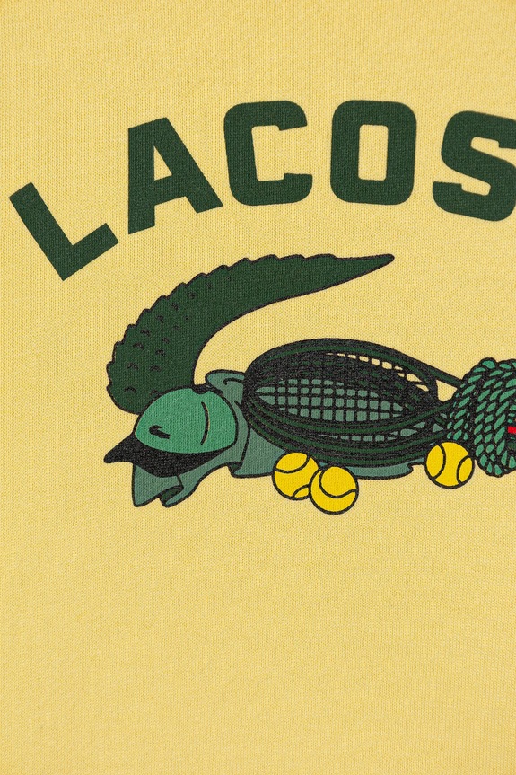 Dječaci Dječja pamučna dukserica Lacoste SJ4760 zlatna