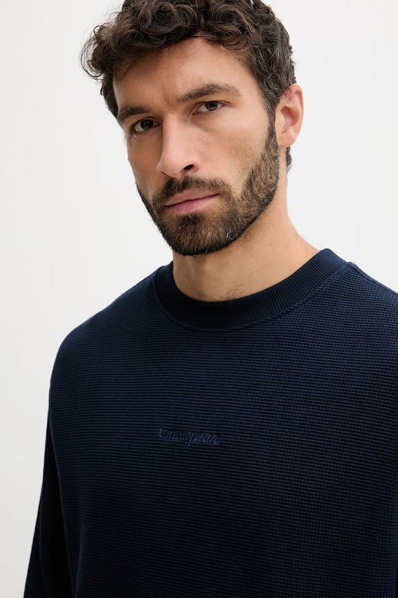 Ruházat Tommy Jeans pamut melegítőfelső DM0DM21622 sötétkék